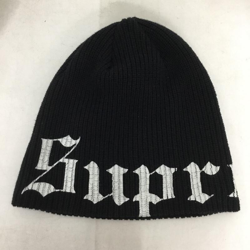 シュプリーム Supreme 帽子 ニット帽 25SS Old English Printed Beanie ロゴ、文字 黒 / ブラック / black メンズ USED 古着 中古 10160059