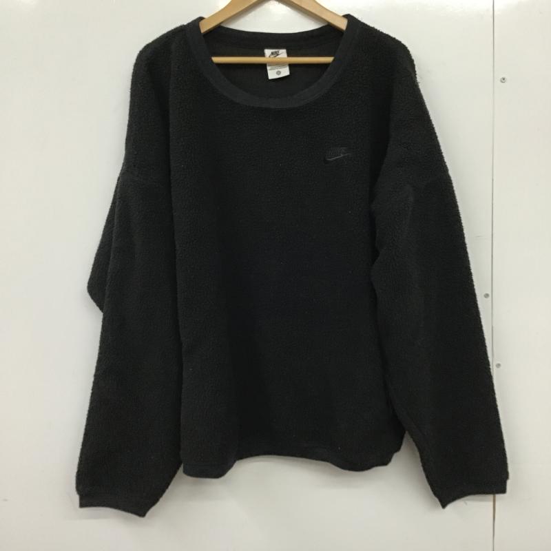 ナイキ NIKE トレーナー 長袖 FB8379-010 フリースプルオーバー XXL ロゴ、文字 黒 / ブラック / black メンズ USED 古着 中古 10160076