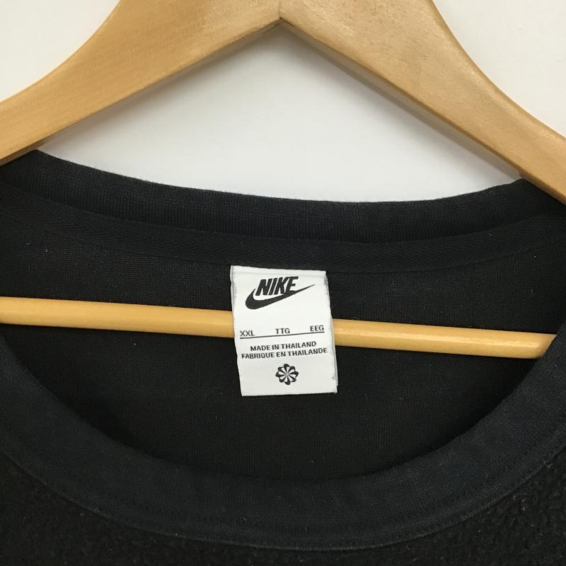 ナイキ NIKE トレーナー 長袖 FB8379-010 フリースプルオーバー XXL ロゴ、文字 黒 / ブラック / black メンズ USED 古着 中古 10160076
