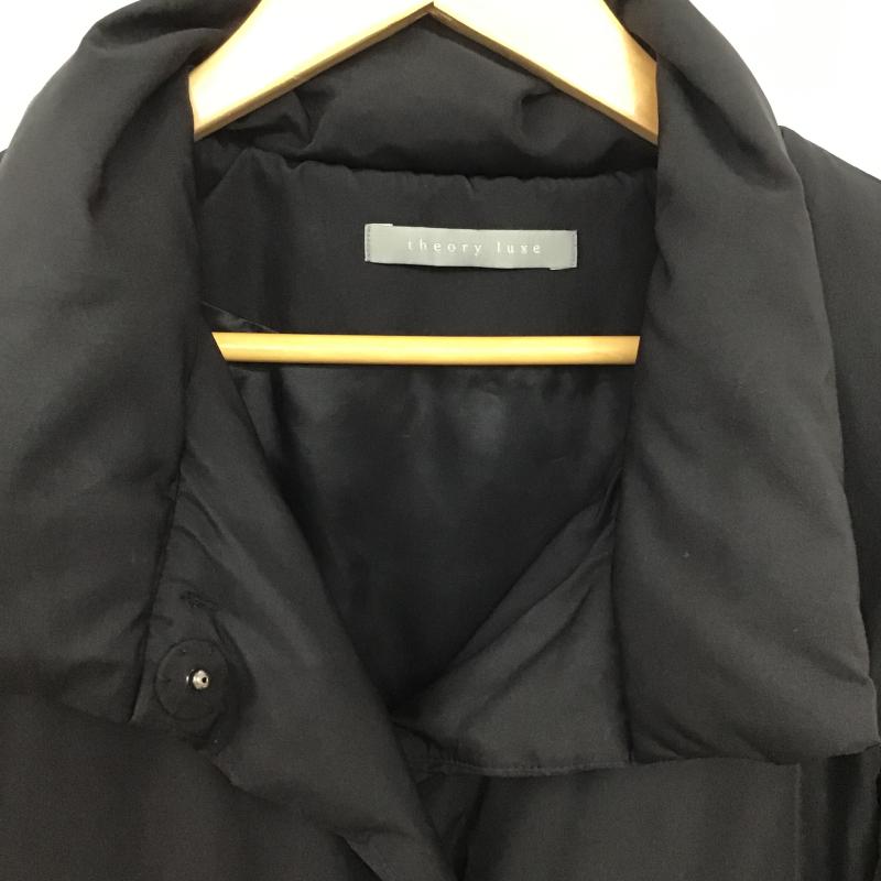 セオリーリュクス theory luxe コート ダウンコート 03-4309615 ダウン フェザー ロング丈 38 無地 黒 / ブラック / black レディース USED 古着 中古 10160079
