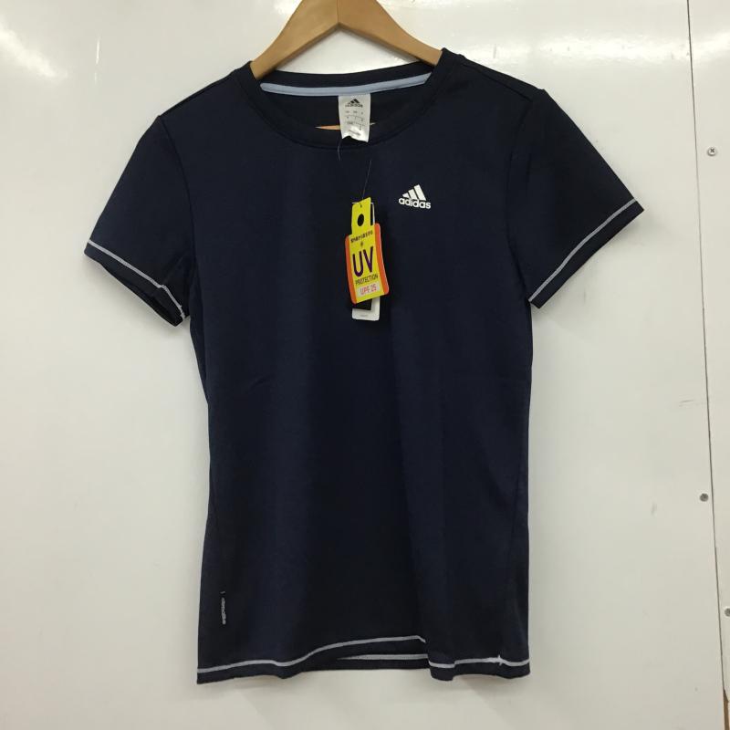 アディダス adidas Tシャツ 半袖 CF6106 トレーニングウェア UPF25 タグ付き M ロゴ、文字 紺 / ネイビー / navy レディース USED 古着 中古 10160081