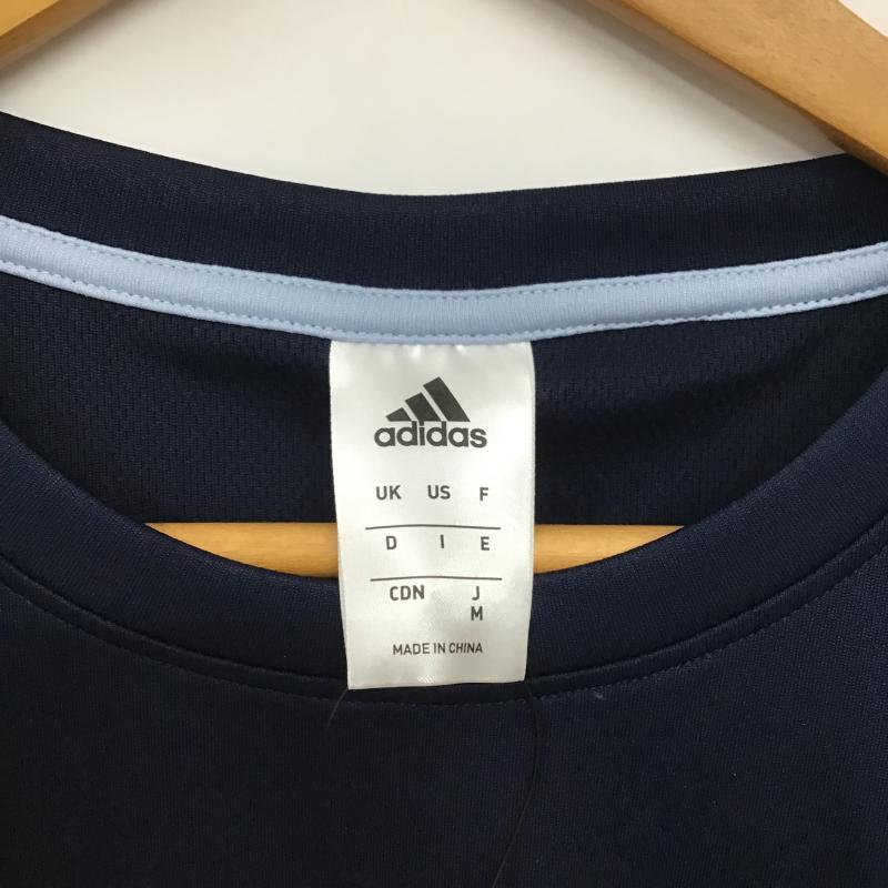 アディダス adidas Tシャツ 半袖 CF6106 トレーニングウェア UPF25 タグ付き M ロゴ、文字 紺 / ネイビー / navy レディース USED 古着 中古 10160081
