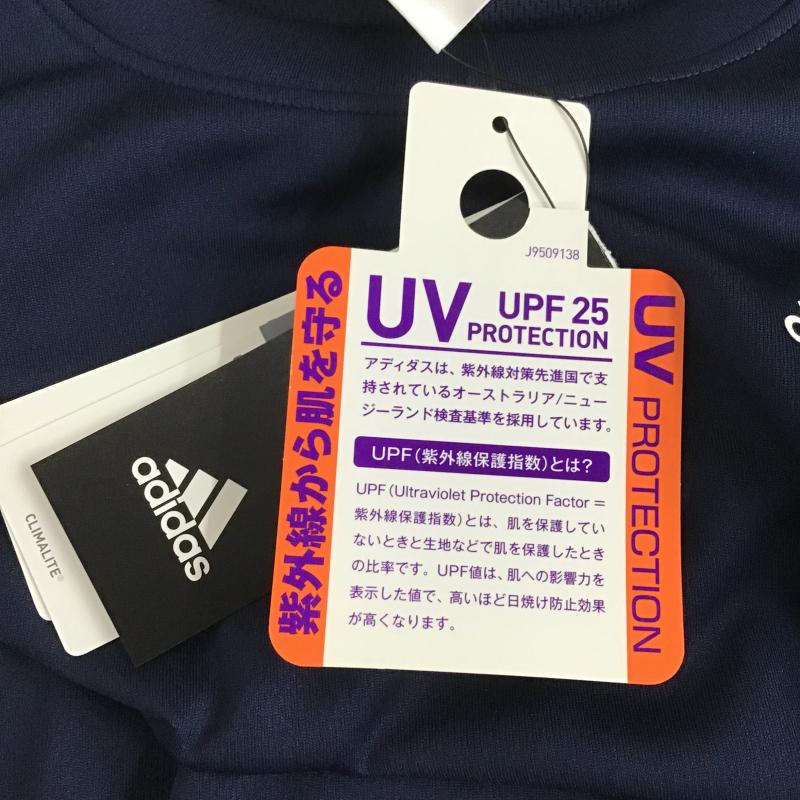 アディダス adidas Tシャツ 半袖 CF6106 トレーニングウェア UPF25 タグ付き M ロゴ、文字 紺 / ネイビー / navy レディース USED 古着 中古 10160081