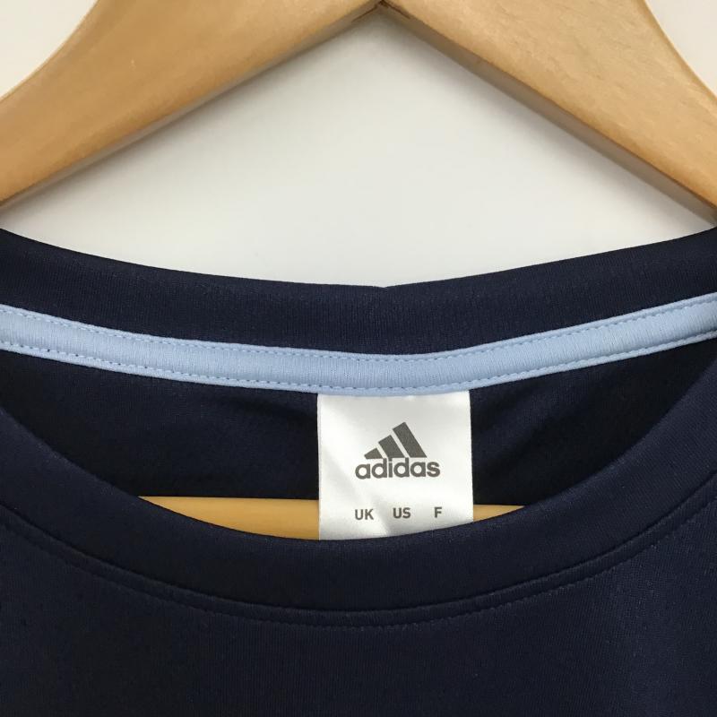 アディダス adidas Tシャツ 半袖 CF6106 トレーニングウェア UPF25 タグ付き L ロゴ、文字 紺 / ネイビー / navy レディース USED 古着 中古 10160084