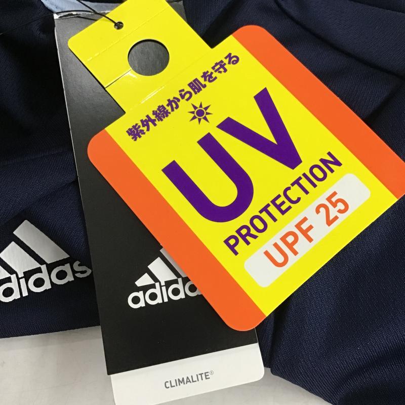 アディダス adidas Tシャツ 半袖 CF6106 トレーニングウェア UPF25 タグ付き L ロゴ、文字 紺 / ネイビー / navy レディース USED 古着 中古 10160084