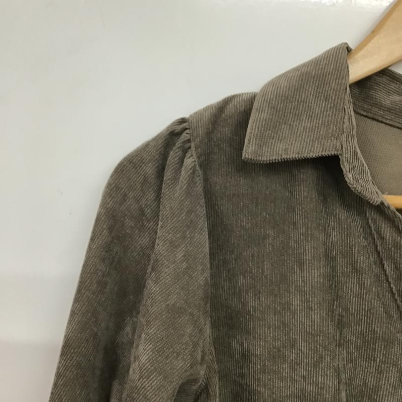オリーブデオリーブ OLIVE des OLIVE ワンピース ロングスカート 6032090530 シャツコールワンピース ミドル丈 FREE 無地 茶 / ブラウン / brown レディース USED 古着 中古 10160085