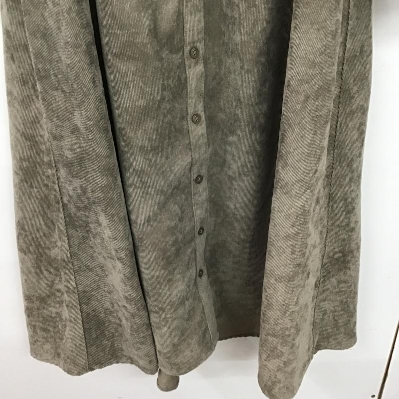 オリーブデオリーブ OLIVE des OLIVE ワンピース ロングスカート 6032090530 シャツコールワンピース ミドル丈 FREE 無地 茶 / ブラウン / brown レディース USED 古着 中古 10160085