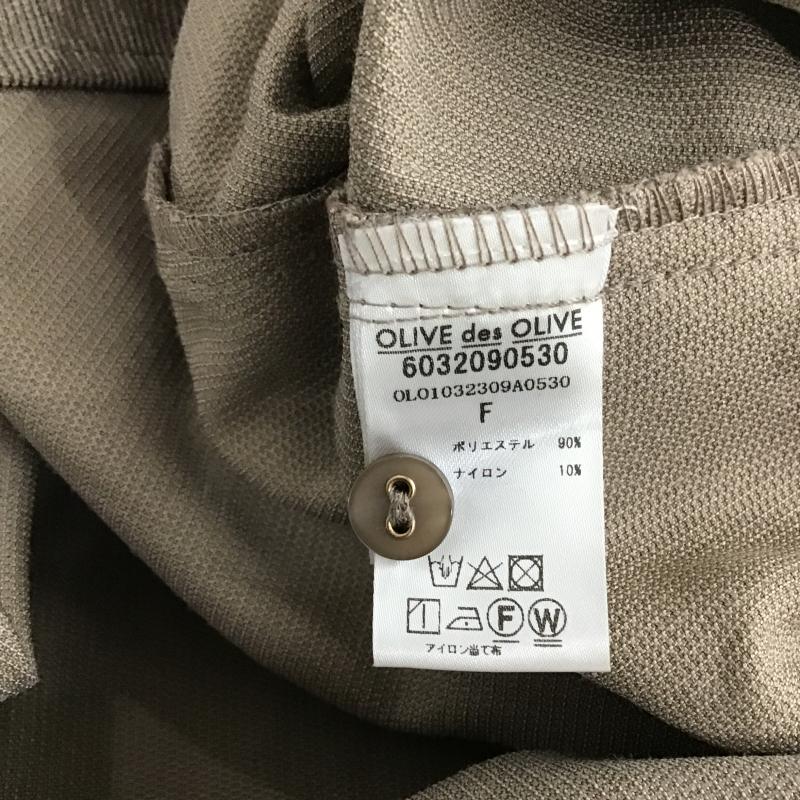 オリーブデオリーブ OLIVE des OLIVE ワンピース ロングスカート 6032090530 シャツコールワンピース ミドル丈 FREE 無地 茶 / ブラウン / brown レディース USED 古着 中古 10160085