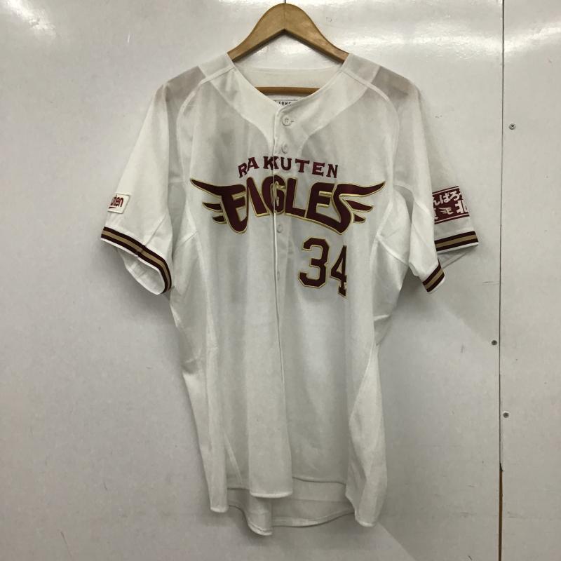 古着 USED トップス トップス 楽天イーグルス ユニフォーム 背番号34 山崎剛 M ロゴ、文字 白 / ホワイト / white X えんじ / ワインレッド / dark red メンズ USED 古着 中古 10160086