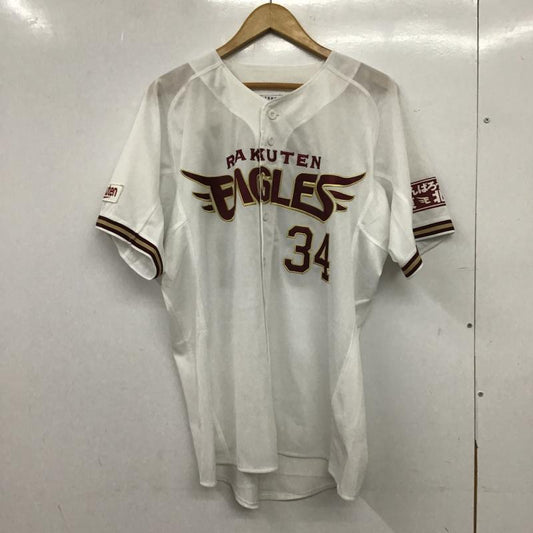 古着 USED トップス トップス 楽天イーグルス ユニフォーム 背番号34 山崎剛 M ロゴ、文字 白 / ホワイト / white X えんじ / ワインレッド / dark red メンズ USED 古着 中古 10160086