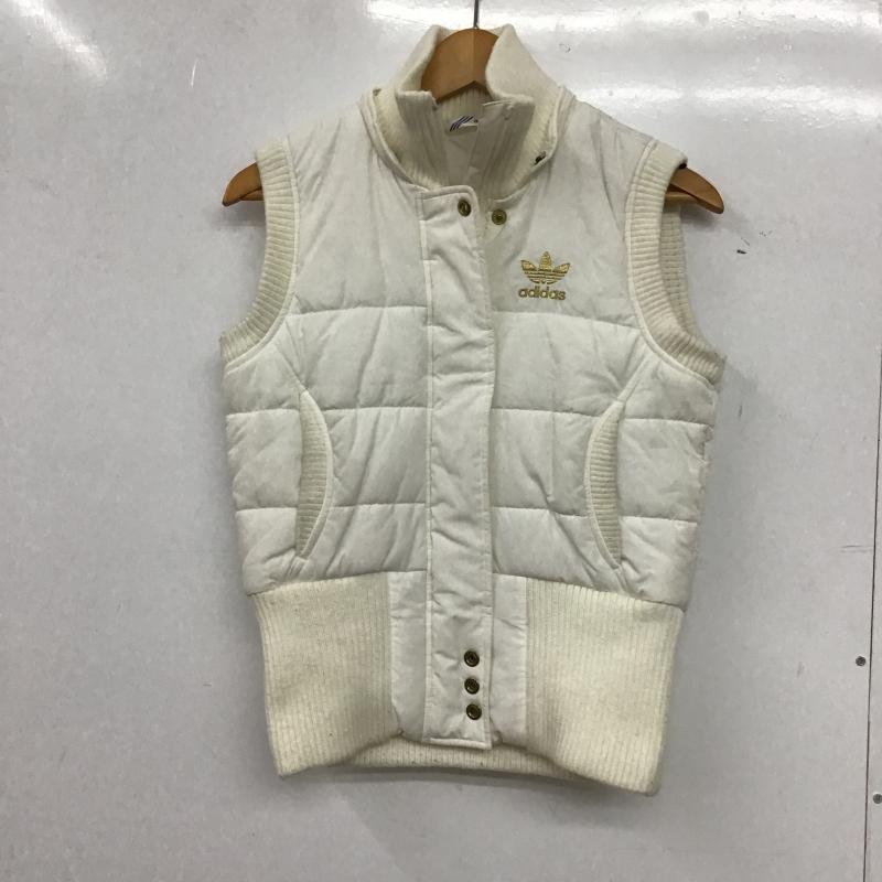 アディダス adidas ベスト ベスト 中綿ベスト S ロゴ、文字 白 / ホワイト / white レディース USED 古着 中古 10160091