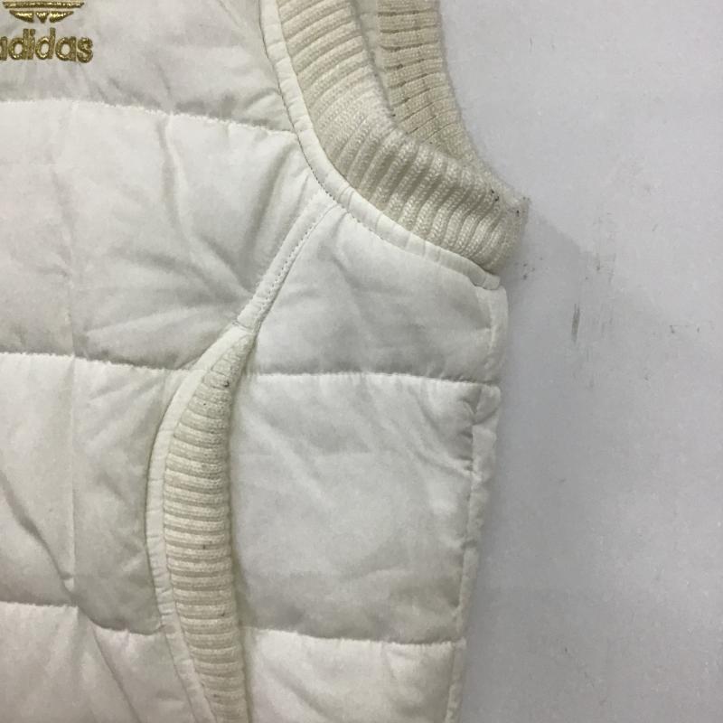 アディダス adidas ベスト ベスト 中綿ベスト S ロゴ、文字 白 / ホワイト / white レディース USED 古着 中古 10160091