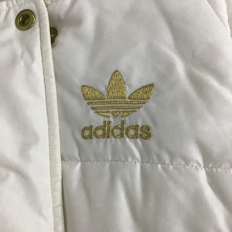 アディダス adidas ベスト ベスト 中綿ベスト S ロゴ、文字 白 / ホワイト / white レディース USED 古着 中古 10160091