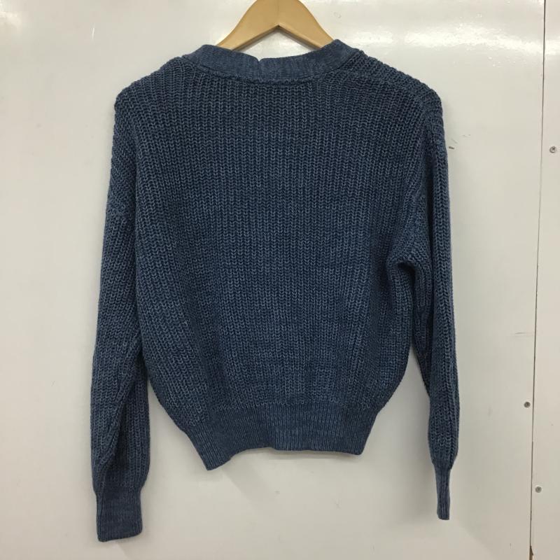 ギャップキッズ GAPKIDS カーディガン 長袖 Vネック タグ付き キッズ 150cm XL 無地 青 / ブルー / blue ガールズ USED 古着 中古 10160093