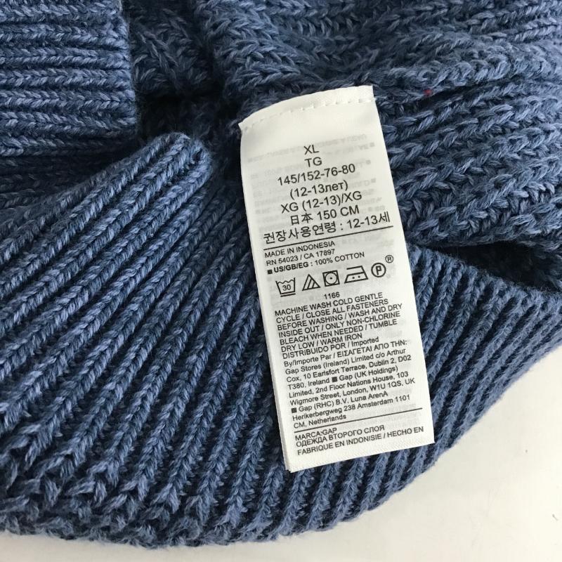 ギャップキッズ GAPKIDS カーディガン 長袖 Vネック タグ付き キッズ 150cm XL 無地 青 / ブルー / blue ガールズ USED 古着 中古 10160093