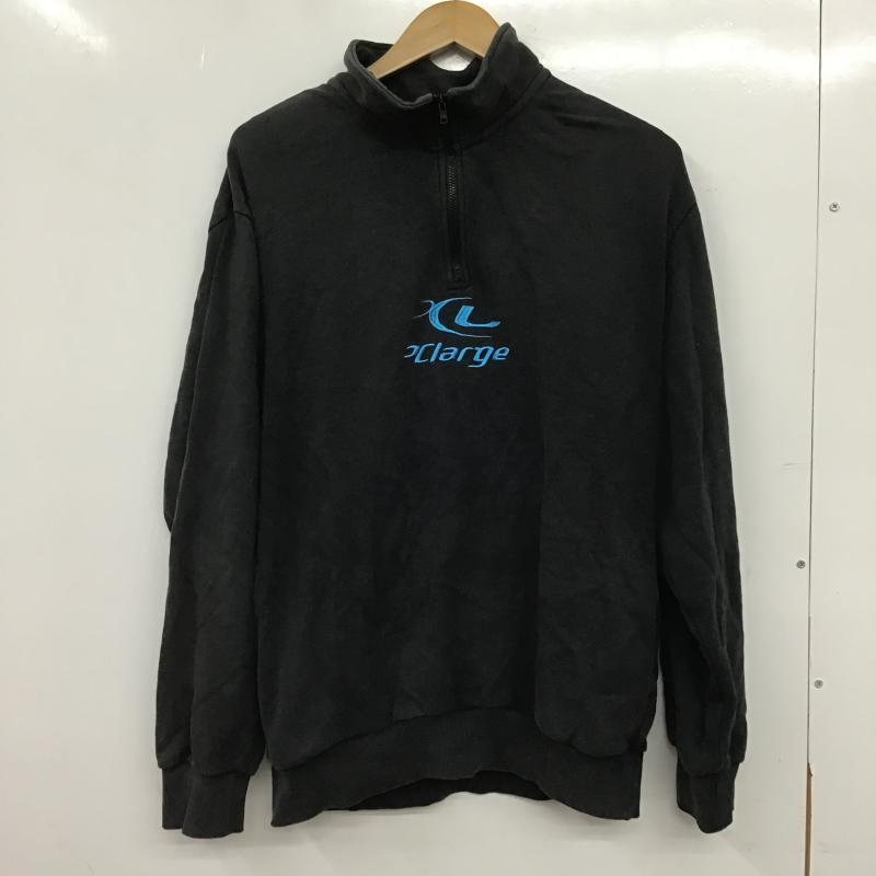 エクストララージ XLARGE トレーナー 長袖 01193215 ハーフジップ スウェット S ロゴ、文字 黒 / ブラック / black メンズ USED 古着 中古 10160094