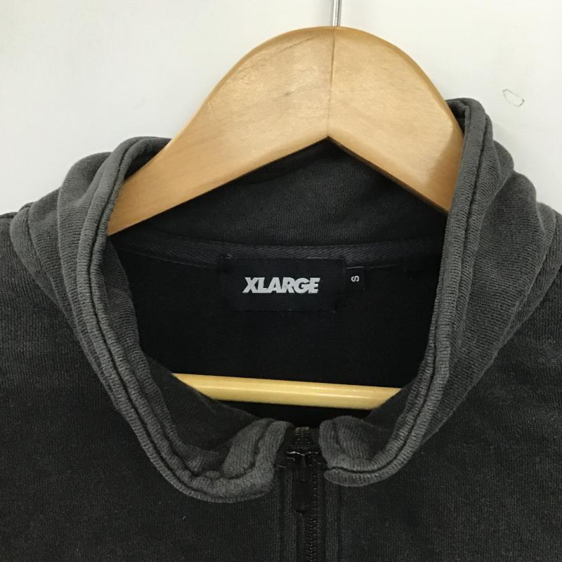 エクストララージ XLARGE トレーナー 長袖 01193215 ハーフジップ スウェット S ロゴ、文字 黒 / ブラック / black メンズ USED 古着 中古 10160094