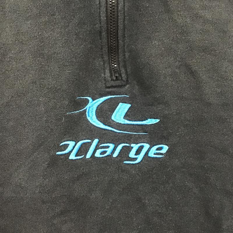 エクストララージ XLARGE トレーナー 長袖 01193215 ハーフジップ スウェット S ロゴ、文字 黒 / ブラック / black メンズ USED 古着 中古 10160094