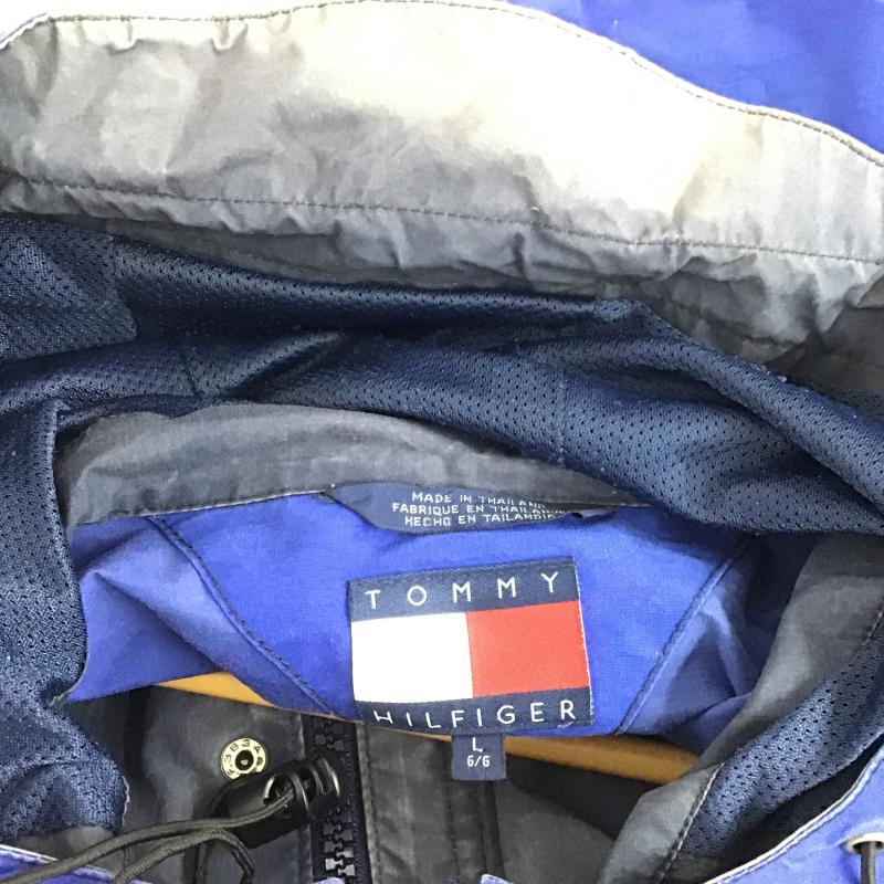 トミーヒルフィガー TOMMY HILFIGER ジャケット、上着 ジャンパー、ブルゾン ウィンドブレーカー マウンテンパーカー L ロゴ、文字 青 / ブルー / blue メンズ USED 古着 中古 10160095