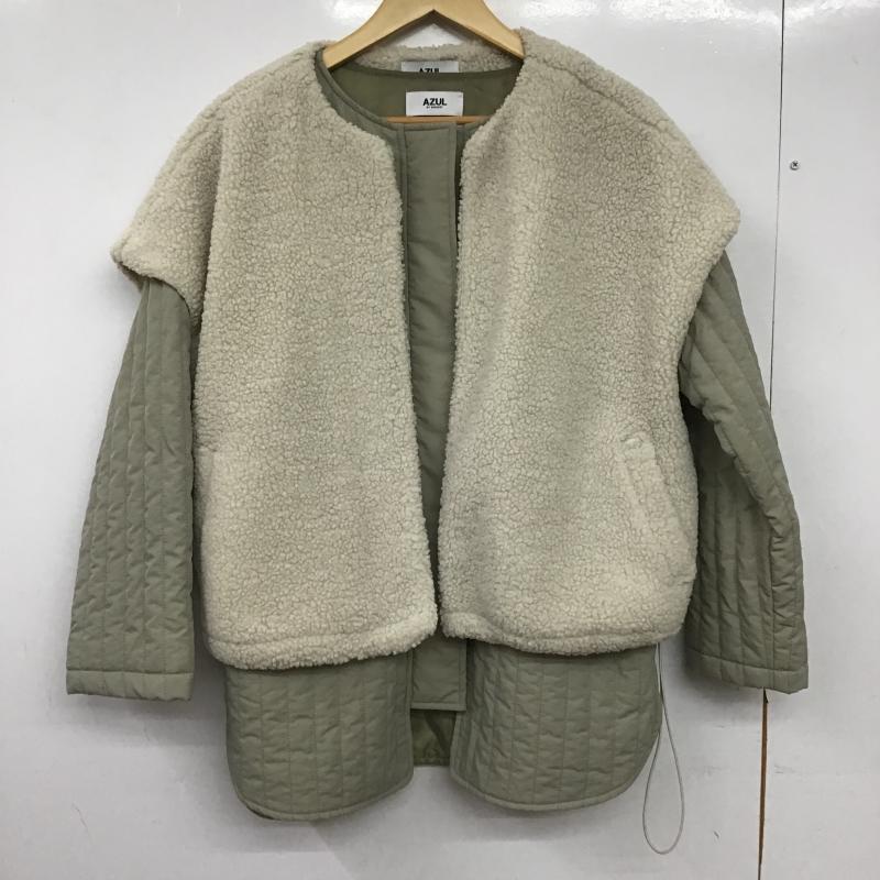 アズールバイマウジー AZUL BY MOUSSY ジャケット、上着 ジャンパー、ブルゾン 250eab30-253i ジャケット アウター S 無地 アイボリー / アイボリー / レディース USED 古着 中古 10160106