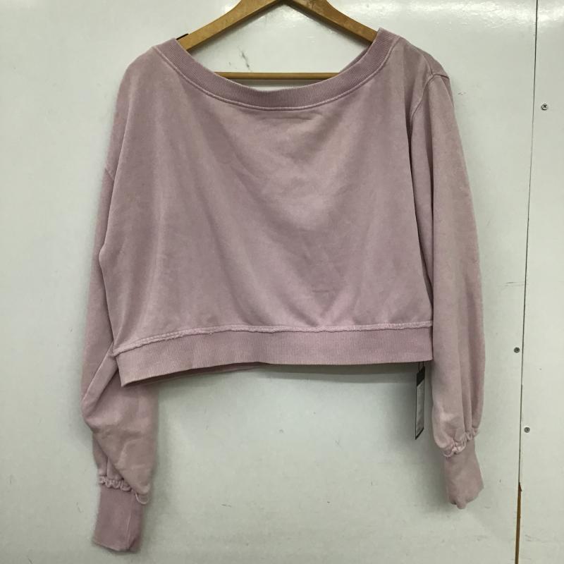 カスタネ Kastane トレーナー 長袖 長袖トレーナー スウェット ワイドネック プルオーバー FREE 無地 桃 / ピンク / pink レディース USED 古着 中古 10160108