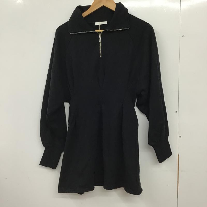 チコ CHICO ワンピース ミニスカート 長袖ミニワンピース フレアスカート FREE 無地 黒 / ブラック / black レディース USED 古着 中古 10160112