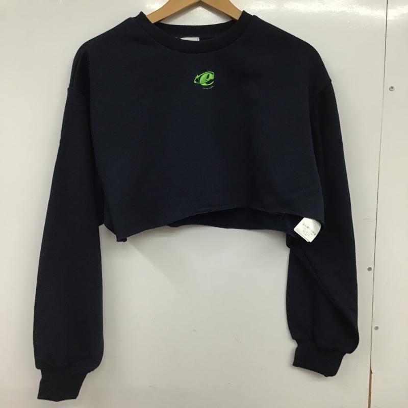 エヴリス EVRIS トレーナー 長袖 長袖トレーナー スウェット クルーネック プルオーバー FREE ロゴ、文字 紺 / ネイビー / navy レディース USED 古着 中古 10160114