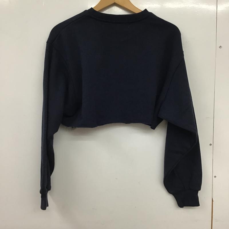 エヴリス EVRIS トレーナー 長袖 長袖トレーナー スウェット クルーネック プルオーバー FREE ロゴ、文字 紺 / ネイビー / navy レディース USED 古着 中古 10160114