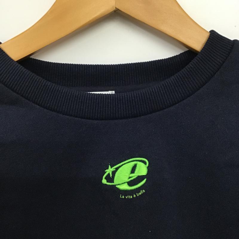 エヴリス EVRIS トレーナー 長袖 長袖トレーナー スウェット クルーネック プルオーバー FREE ロゴ、文字 紺 / ネイビー / navy レディース USED 古着 中古 10160114