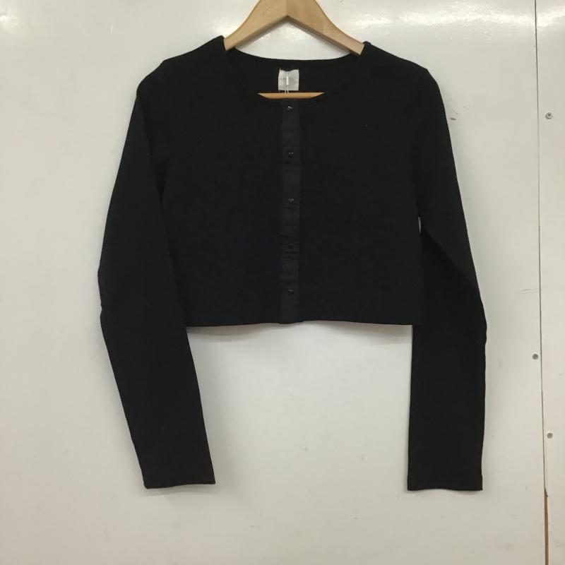 アーシー earthy カーディガン 長袖 長袖カーディガン 前ボタン ニットカーディガン M 無地 黒 / ブラック / black レディース USED 古着 中古 10160116