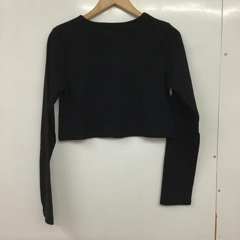 アーシー earthy カーディガン 長袖 長袖カーディガン 前ボタン ニットカーディガン M 無地 黒 / ブラック / black レディース USED 古着 中古 10160116