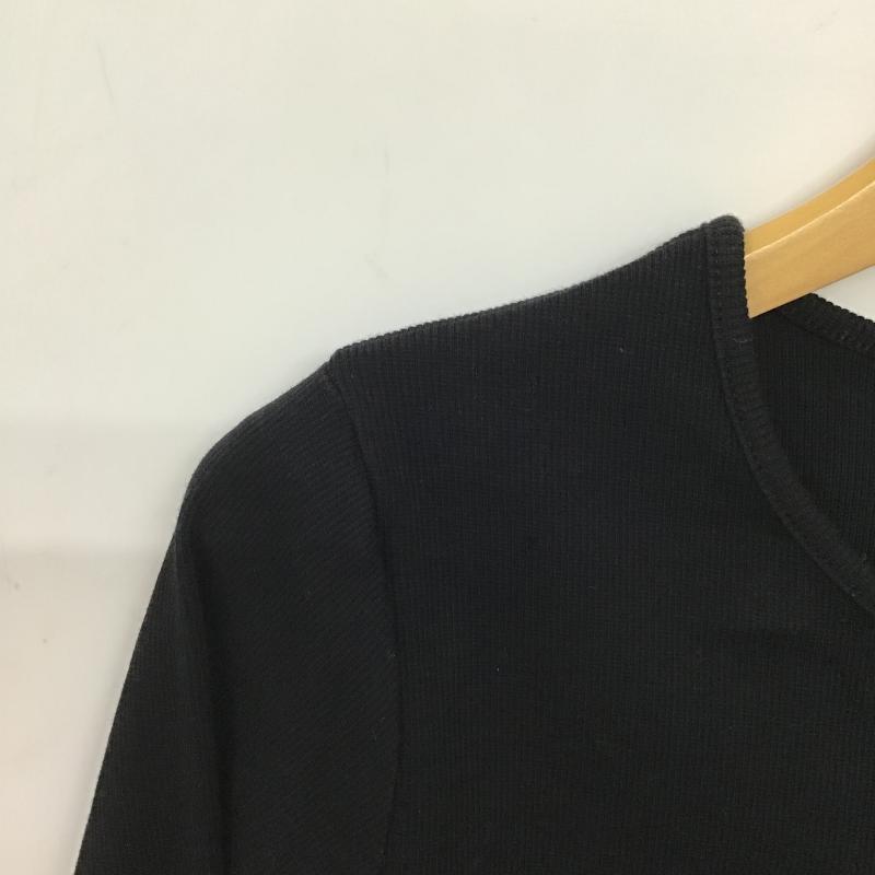 アーシー earthy カーディガン 長袖 長袖カーディガン 前ボタン ニットカーディガン M 無地 黒 / ブラック / black レディース USED 古着 中古 10160116