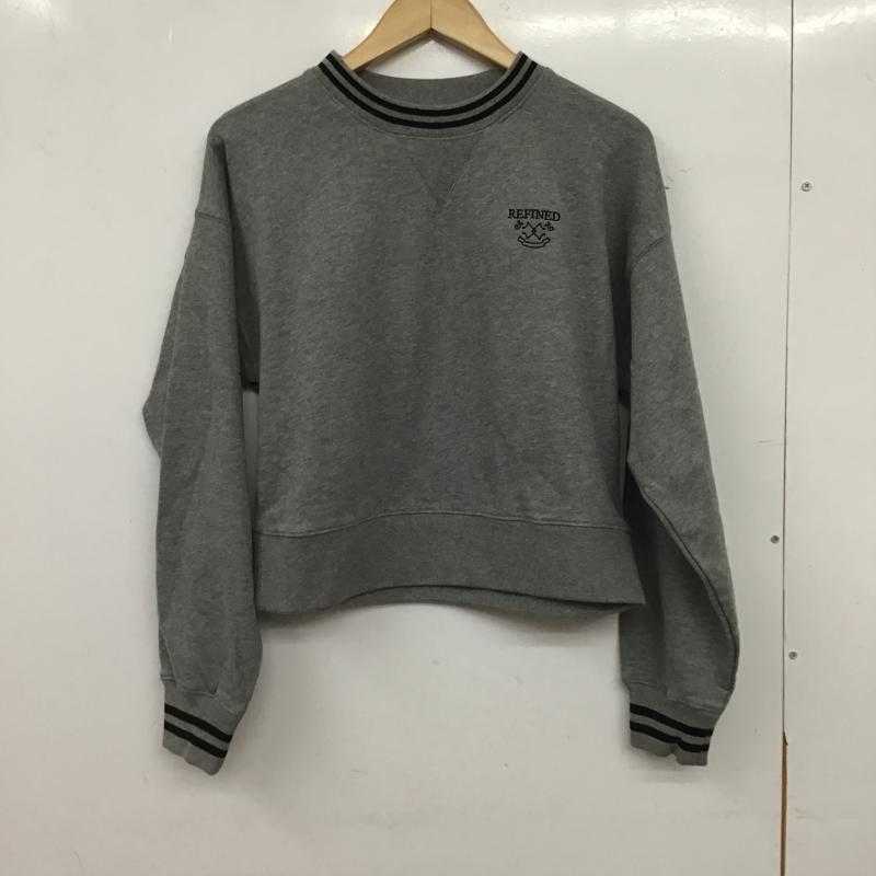 チコ CHICO トレーナー 長袖 長袖トレーナー スウェット クルーネック プルオーバー FREE ロゴ、文字 灰 / グレー / gray レディース USED 古着 中古 10160117