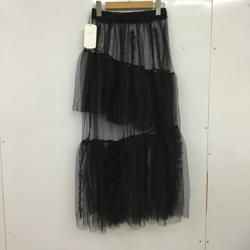 チコ CHICO スカート ロングスカート ロングスカート フレアスカート カジュアルスカート FREE 無地 黒 / ブラック / black レディース USED 古着 中古 10160124