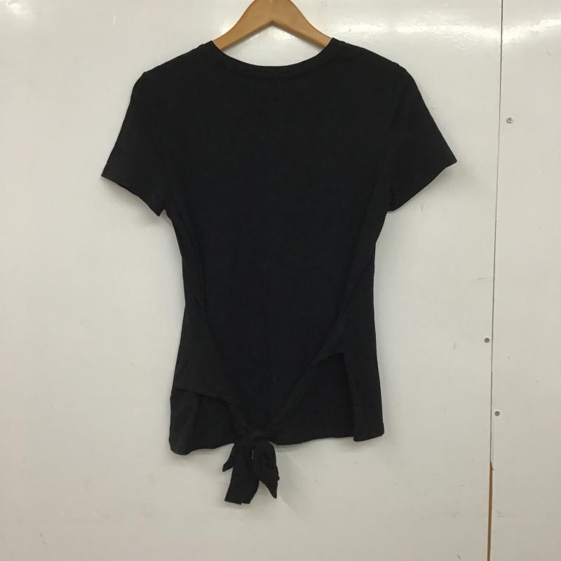 ザラ ZARA Tシャツ 半袖 半袖カットソー プリントTシャツ クルーネックカットソー M 無地 黒 / ブラック / black レディース USED 古着 中古 10160130