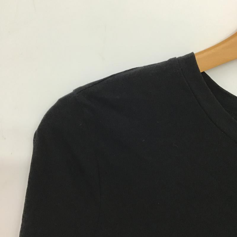 ザラ ZARA Tシャツ 半袖 半袖カットソー プリントTシャツ クルーネックカットソー M 無地 黒 / ブラック / black レディース USED 古着 中古 10160130