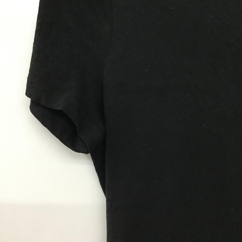 ザラ ZARA Tシャツ 半袖 半袖カットソー プリントTシャツ クルーネックカットソー M 無地 黒 / ブラック / black レディース USED 古着 中古 10160130