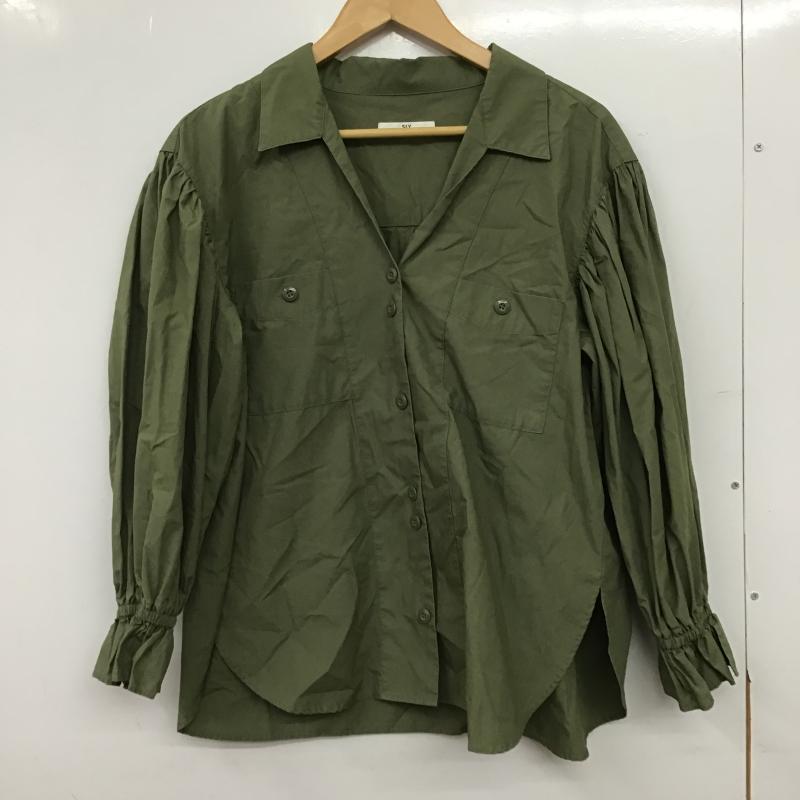 スライ SLY シャツ、ブラウス 長袖 030aay30-1770 長袖シャツ FREE 無地 カーキ / カーキ / khaki レディース USED 古着 中古 10160135