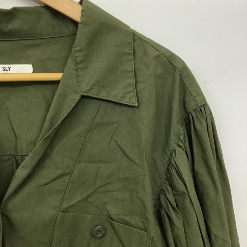 スライ SLY シャツ、ブラウス 長袖 030aay30-1770 長袖シャツ FREE 無地 カーキ / カーキ / khaki レディース USED 古着 中古 10160135