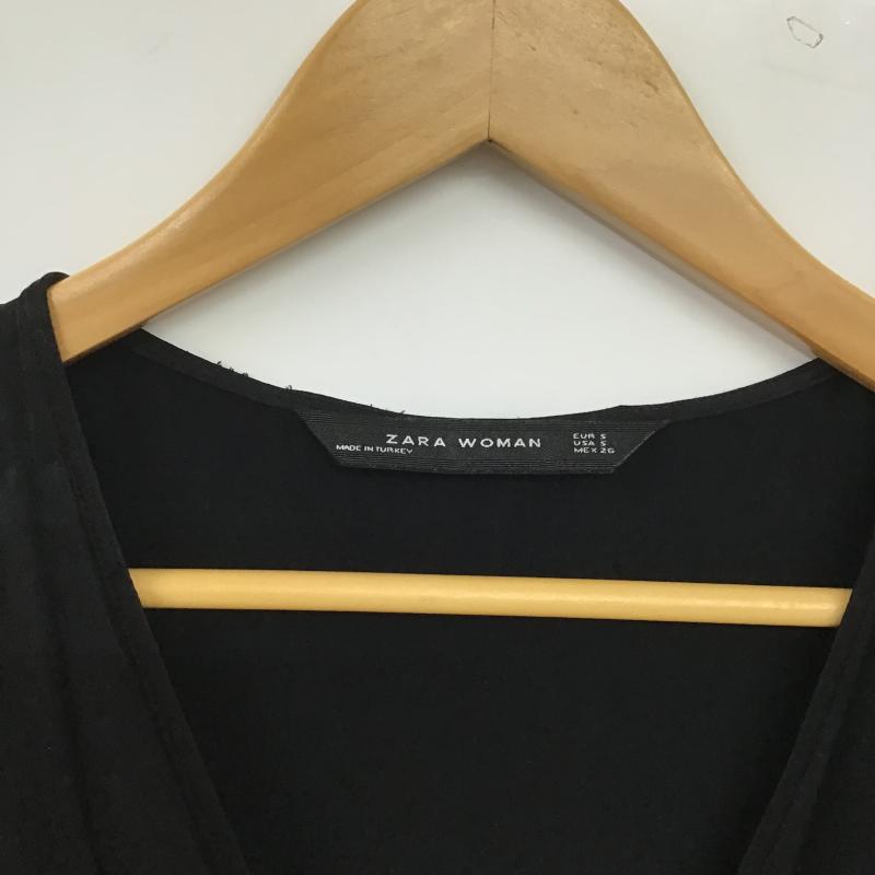 ザラウーマン ZARA WOMAN カットソー 長袖 長袖カットソー 無地カットソー S 無地 黒 / ブラック / black レディース USED 古着 中古 10160137