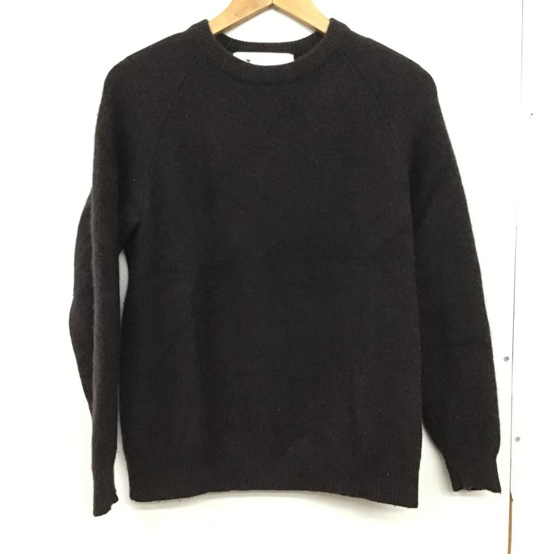 ユナイテッドアローズグリーンレーベルリラクシング UNITED ARROWS green label relaxing ニット、セーター 長袖 長袖ニットカットソー クルーネック セーター M 無地 ダークブラウン / ダークブラウン / レディース USED 古着 中古 10160139
