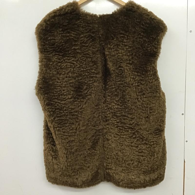 ローリーズファーム LOWRYS FARM ベスト ベスト ファーベスト ノースリーブ FREE 無地 茶 / ブラウン / brown レディース USED 古着 中古 10160145