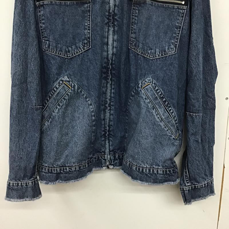 ジーユー GU ジャケット、上着 ジャンパー、ブルゾン 311-360206 デニムジップアップパーカ UNDERCOVER L 無地 青 / ブルー / blue メンズ USED 古着 中古 10160149