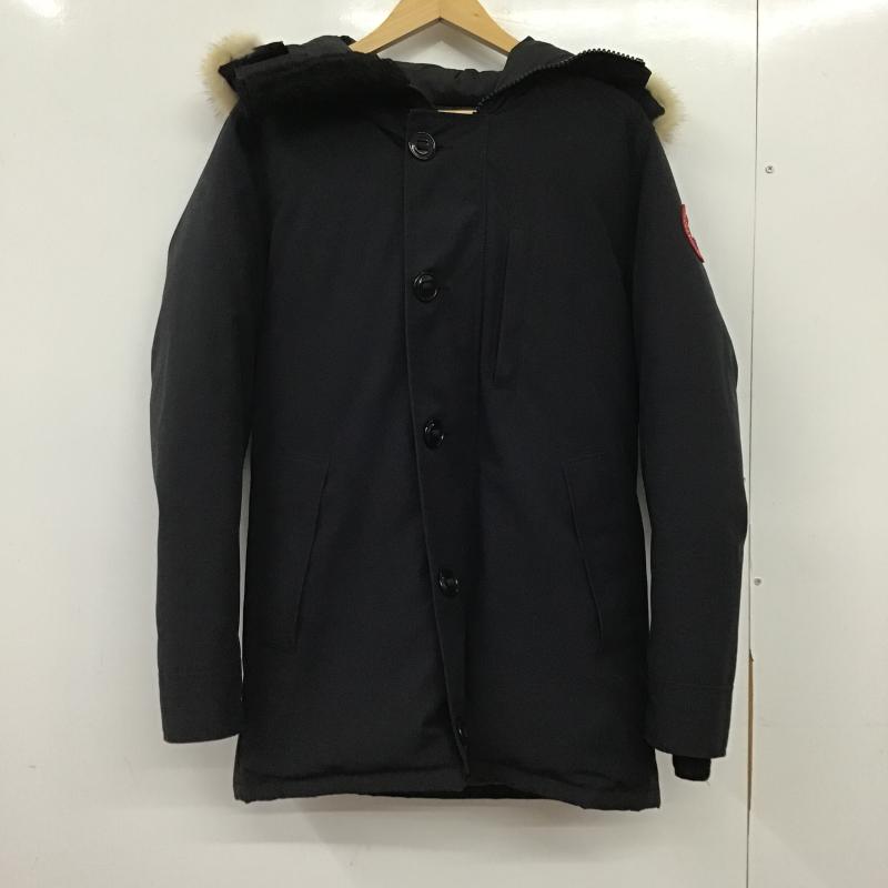 カナダグース CANADA GOOSE ジャケット、上着 ジャンパー、ブルゾン ジップアップジャケット ダウンジャケット アウター S ロゴ、文字 紺 / ネイビー / navy メンズ USED 古着 中古 10160151