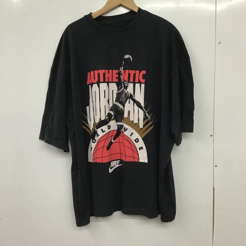 エアジョーダン AIR JORDAN Tシャツ 半袖 半袖カットソー プリントTシャツ クルーネックカットソー L ロゴ、文字 ダークグレー / ダークグレー / メンズ USED 古着 中古 10160152