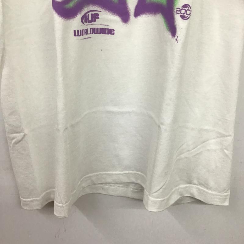 ハフ HUF Tシャツ 半袖 半袖カットソー プリントTシャツ クルーネックカットソー L プリント 白 / ホワイト / white メンズ USED 古着 中古 10160154