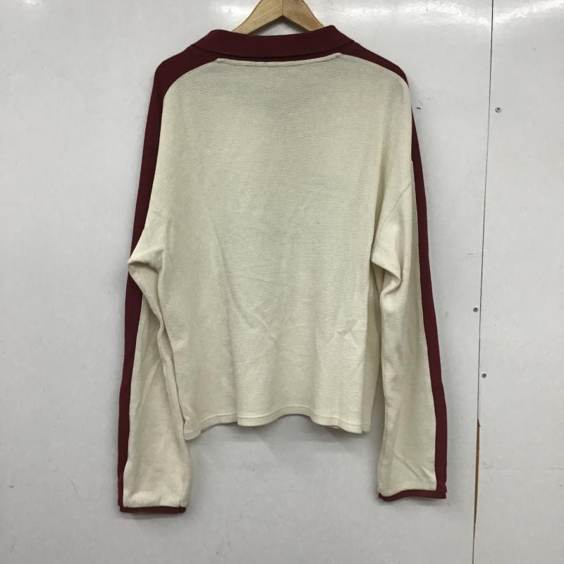 ザラ ZARA カットソー 長袖 長袖カットソー プリントカットソー M ロゴ、文字 アイボリー / アイボリー / X えんじ / ワインレッド / dark red メンズ USED 古着 中古 10160155