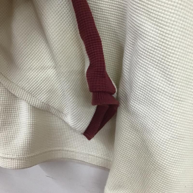 ザラ ZARA カットソー 長袖 長袖カットソー プリントカットソー M ロゴ、文字 アイボリー / アイボリー / X えんじ / ワインレッド / dark red メンズ USED 古着 中古 10160155