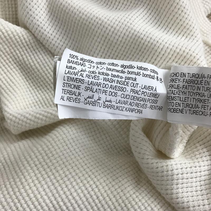 ザラ ZARA カットソー 長袖 長袖カットソー プリントカットソー M ロゴ、文字 アイボリー / アイボリー / X えんじ / ワインレッド / dark red メンズ USED 古着 中古 10160155