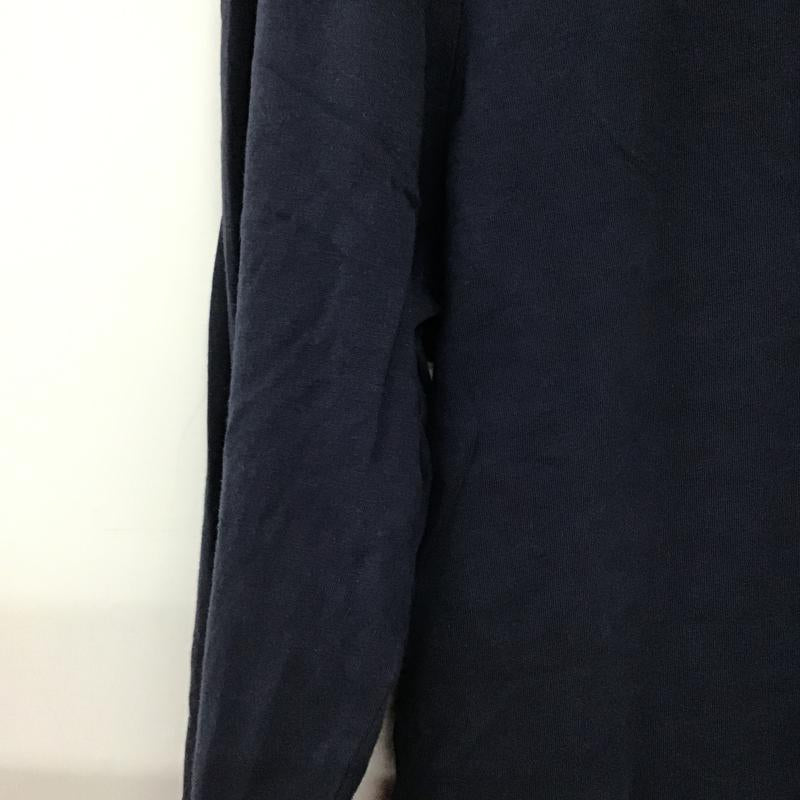 トミーヒルフィガー TOMMY HILFIGER カットソー 長袖 長袖カットソー プリントカットソー クルーネック S ロゴ、文字 紺 / ネイビー / navy メンズ USED 古着 中古 10160159